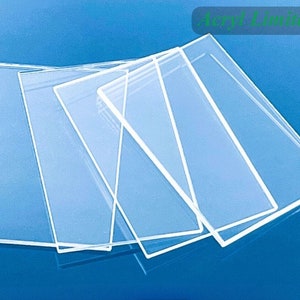 Clear Acrylic Perspex Sheet | Laser Cut to Size | A4 A5 A6 | Plastic Panels