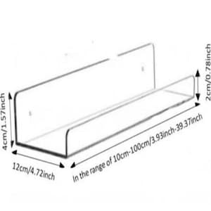Transparent Shelving Rack for Home Office, Minimalist Design, Custom Sizes, Lightweight, Moisture-Resistant