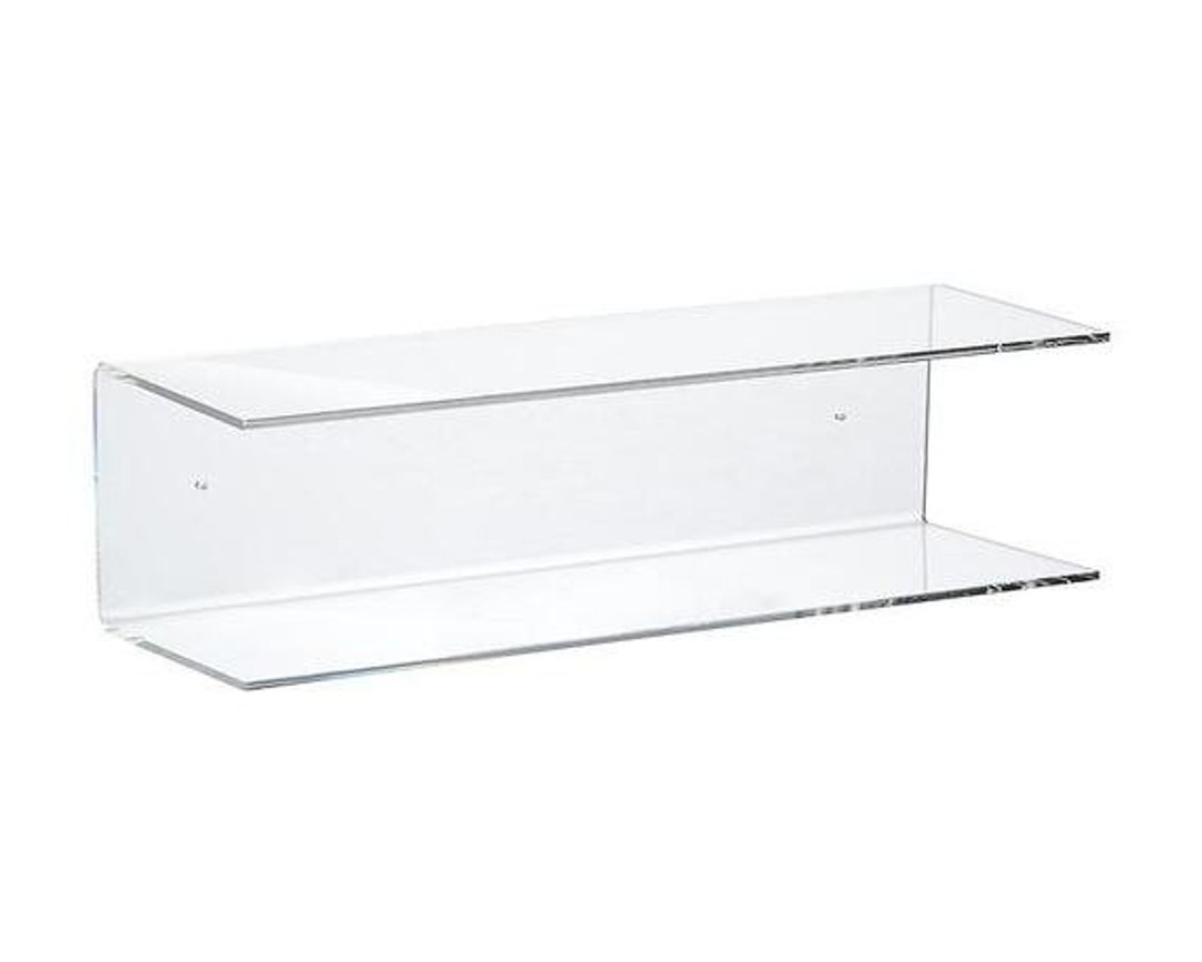 Double Acrylic Wall Shelf Modern Display Shelf Elegant & Practical