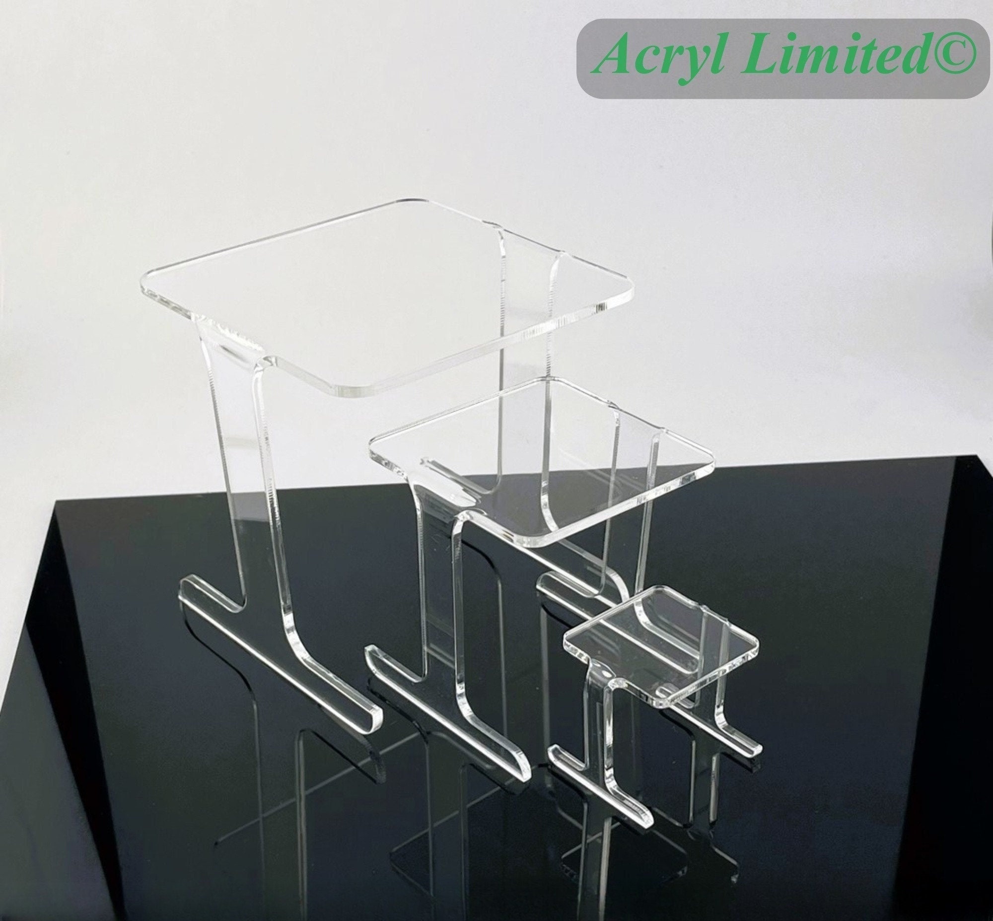 Clear Display Stands Risers / Perspex / Acrylic Display Shelves - Etsy