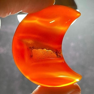Carnelian Crescent Moon