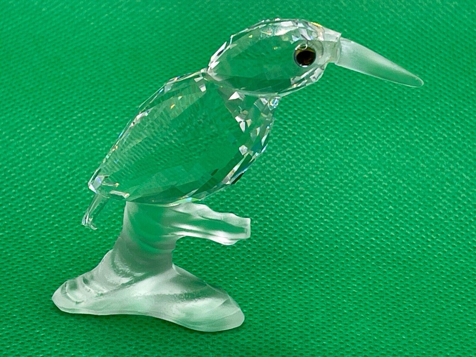 スワロフスキークリスタルカワセミ鳥の置物フロストビークブランチ7621