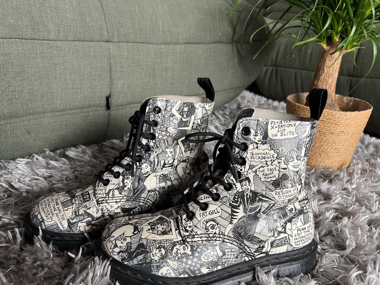 爆買い！ DR. MARTENS X Mark Wigan Party People Leather 8-eye Boots 靴