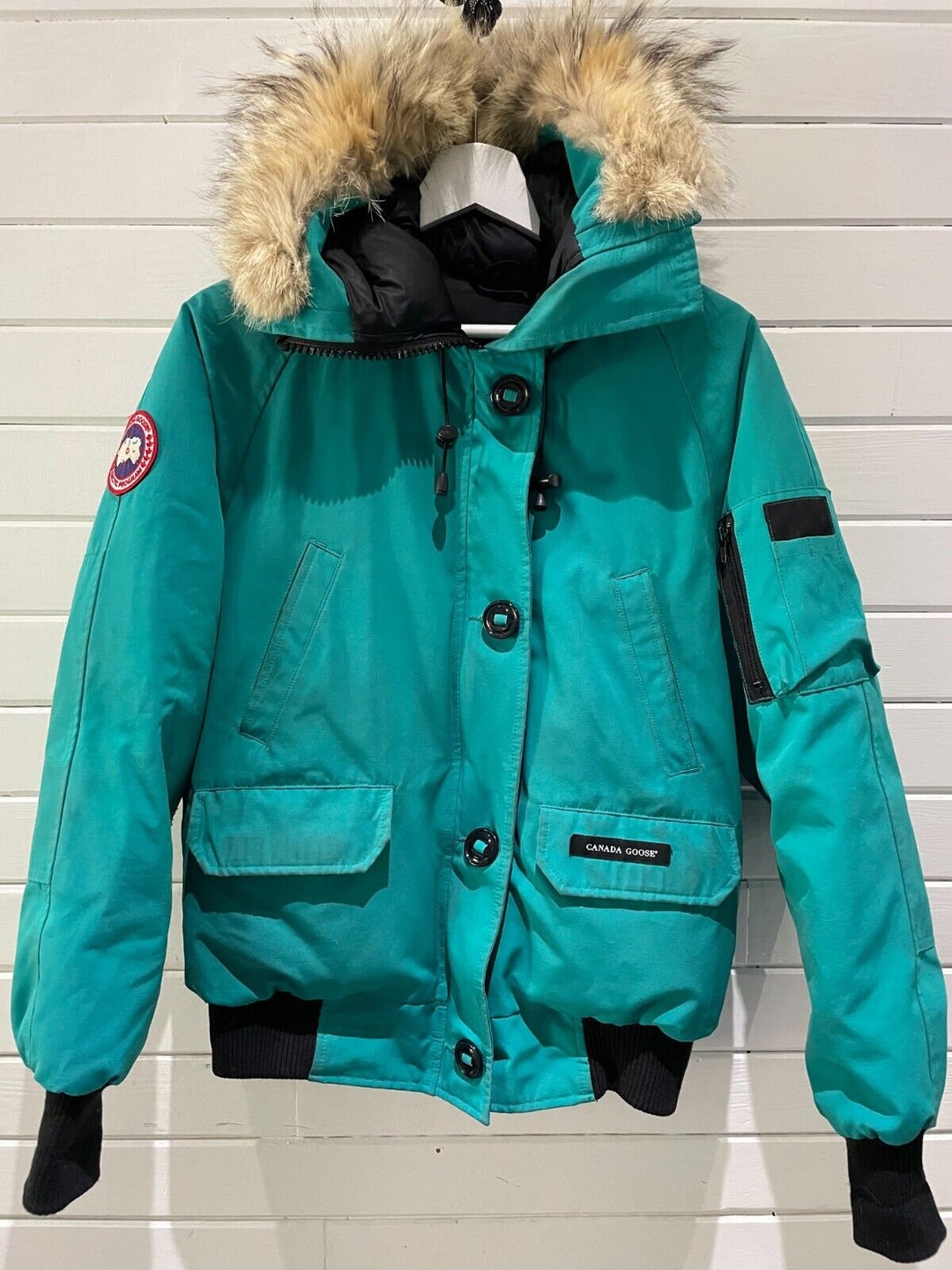 Canada Goose Women Medium Chilliwack Bomber Parka Rare Color Green