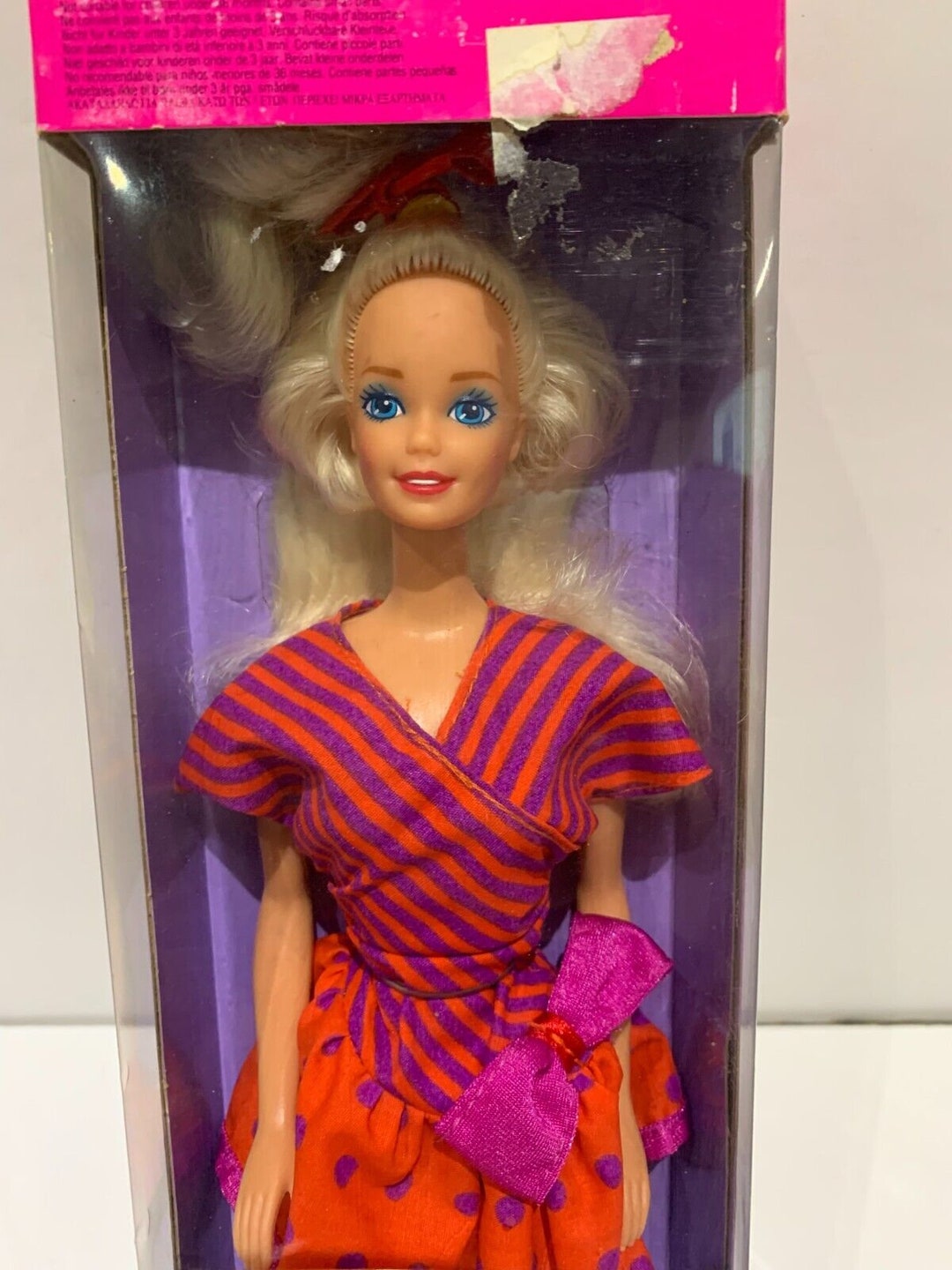 ビンテージ　Barbie New Vintage Barbie Doll 1992 Red Polka Dot Dress Mattel 2454