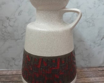 West Germany Fat Lava Domino Decor Ceramic Vase by Dümler
