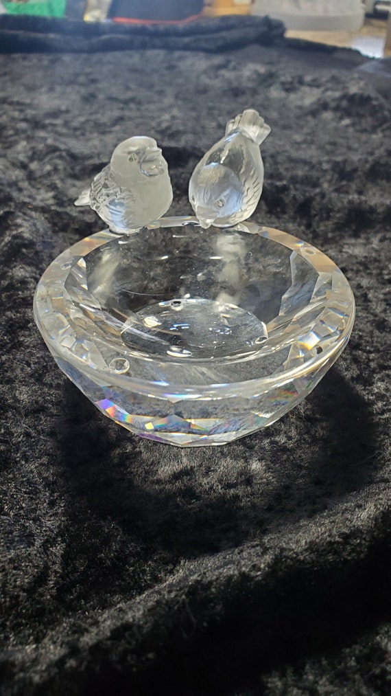 Swarovski Silver Crystal Bird Bath 