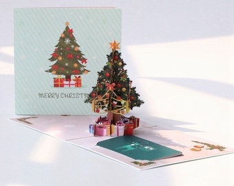Modèle De Carte Pop-up De Noël, Carte Pop-up 3D SVG, Carte De Voeux Pop-up, Carte De Noël, Modèle En Papier Découpé, Pop-up 3D DIY #264 - France