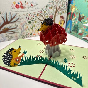 Carte pop-up 3D， Carte hérisson pop-up