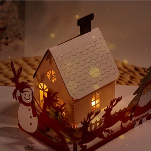 Christmas cards，3D popup card，musical card with led light.