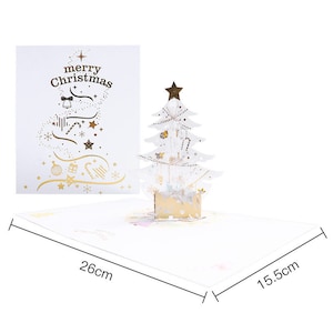 Biglietto di Natale, biglietto albero di Natale, biglietto pop-up 3D