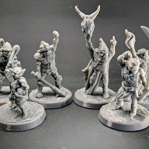 Goblin Raiders Miniatures Set for TTRPG Games (28mm Scale), DnD Minis, D&D tabletop, Monsters