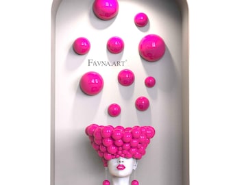 Moderne Kunst zeitgenössische Skulptur für Interieur, Ballon rosa