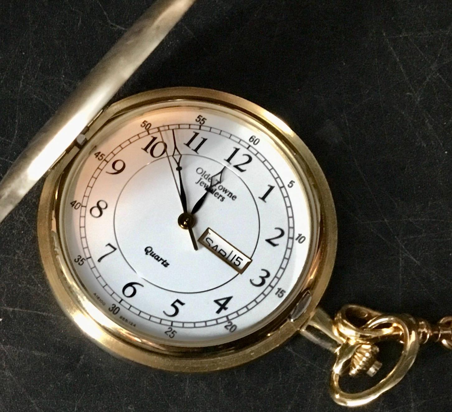Belair Pocket Watch Pendant Necklace Goldtone Vintage USA Swiss Water Resistant 17 Jewel Belair Pocket Watch Vintage Case Brown *432 - Etsy main image 3