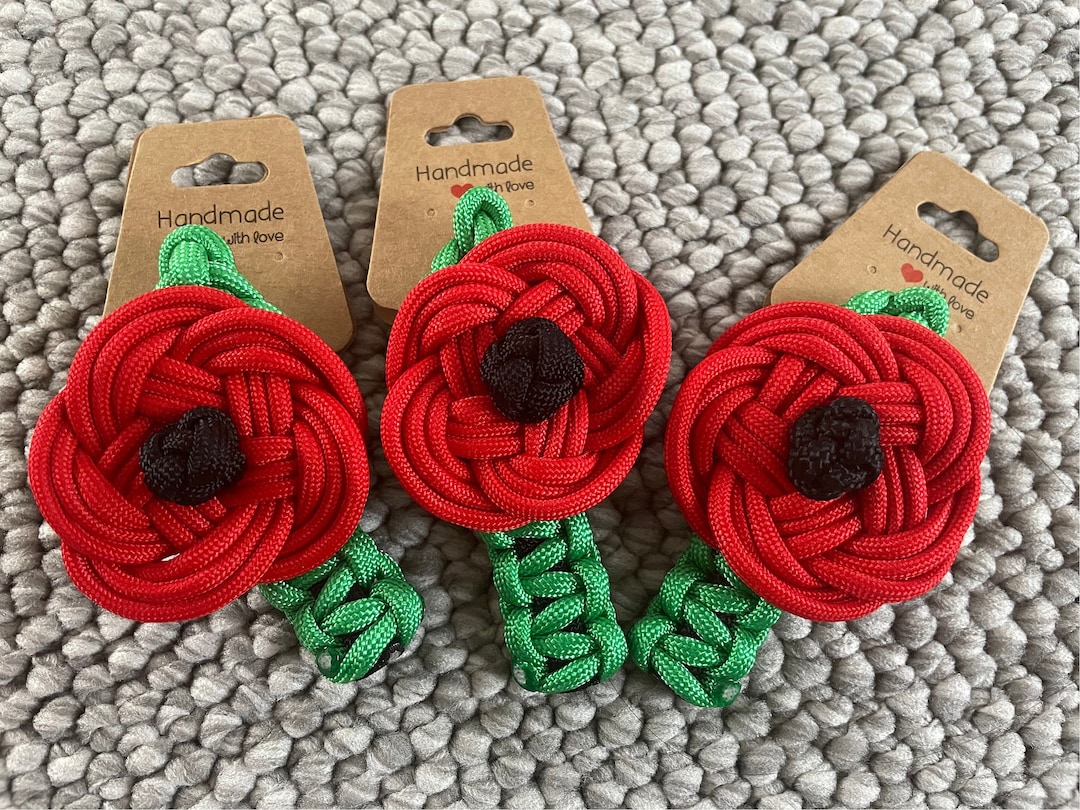 Paracord Poppy Badges Etsy UK