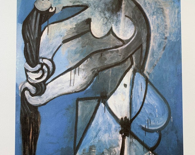 Pablo Picasso Nude Wringing Her Hair Lithography, Certificate, Signed