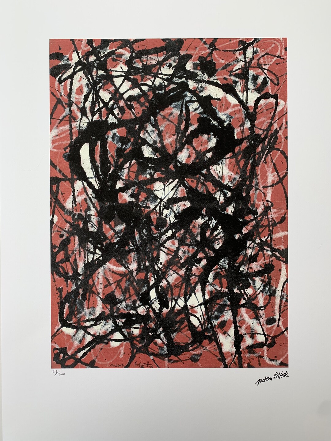 Jackson Pollock free Form, 1946 Lithography, Certificate, Signed, Top ...