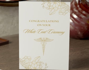 White Coat Ceremony Card White Coat Ceremony Gift Physical Therapy Future Pharmacist Medical School Phd White Coat New Doctor Card Pharmacy