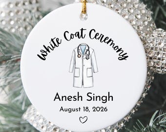 White Coat Ceremony Ornament Personalized White Coat Gift