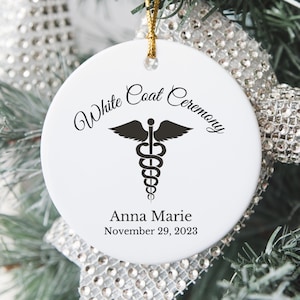 White Coat Ceremony Gifts Personalized White Coat Ceremony Ornament Med Student Gift Pa White Coat Gift Physical Therapist Pharmacy Gift