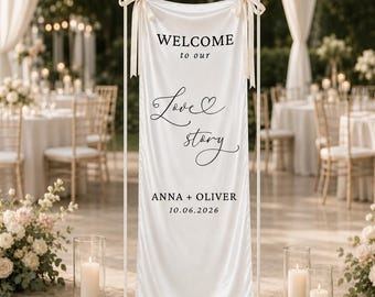 Fabric Wedding Banner Custom Wedding Welcome Sign