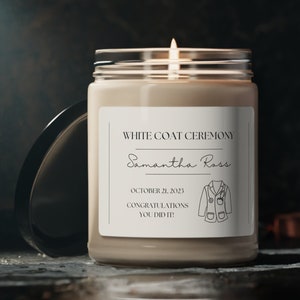 White Coat Ceremony Gift Idea Personalized Candle Pharmacy Student Gift Future Doctor Medical Student Gift Medical School Custom Name Gift