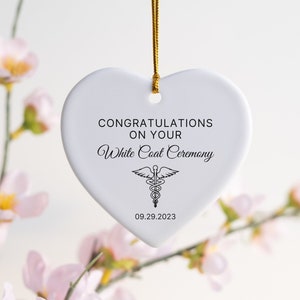 White Coat Ceremony Gift Personalized Ceramic Ornament Pharmacy Student White Coat Gift Physical Therapy Medical Student Gift Custom Gift
