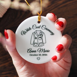 White Coat Ceremony Ornament Medical School White Coat Ceremony Gift Women MD Student Gift PA White Coat Ornament Physical Therapy Gift