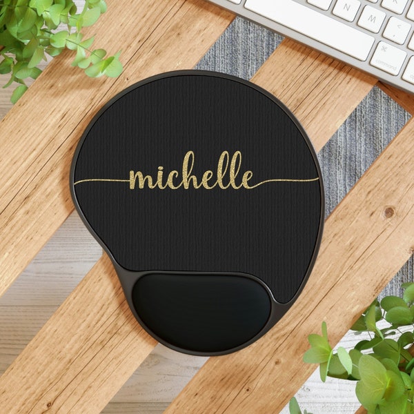 Personalized Mouse Pad With Wrist Rest Etsy