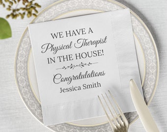 Physical Therapy White Coat Ceremony Celebration Gift Physical Therapist White Coat PT Student Graduation Gift Graduation Dinner Napkins