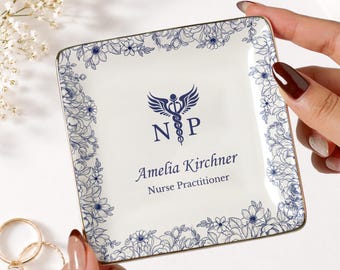 Nurse Practitioner Graduation Gift Personalized Jewelry Dish