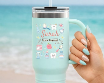 Dental Hygienist Graduation Gift RDH Custom 40oz Insulated Travel Mug