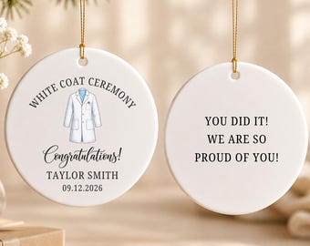White Coat Ceremony Christmas Ornament Personalized First White Coat Gift