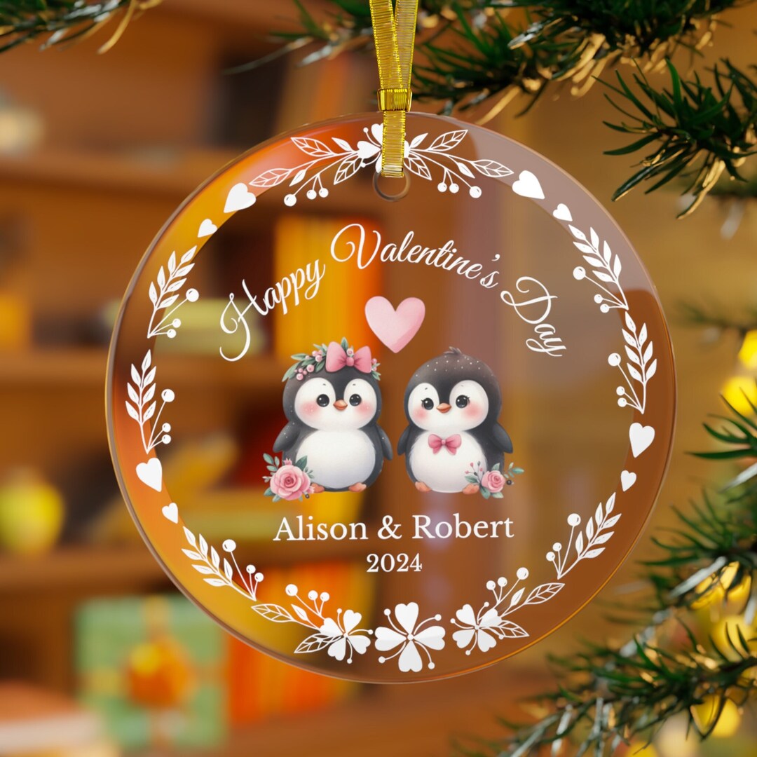 Valentines Day Ornament Personalized Valentines Day Gift for Her Our