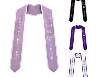 Dental Hygiene Stole RDH Graduation Dental Hygienist Grad Sash Class of 2026