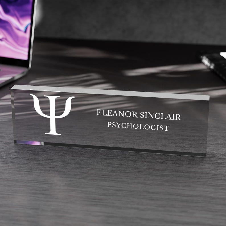 Gift for Psychologist Desk Nameplate Psychology Student Graduation Gift Therapist Office Decor School Psychologist Gift Psychology Desk Sign