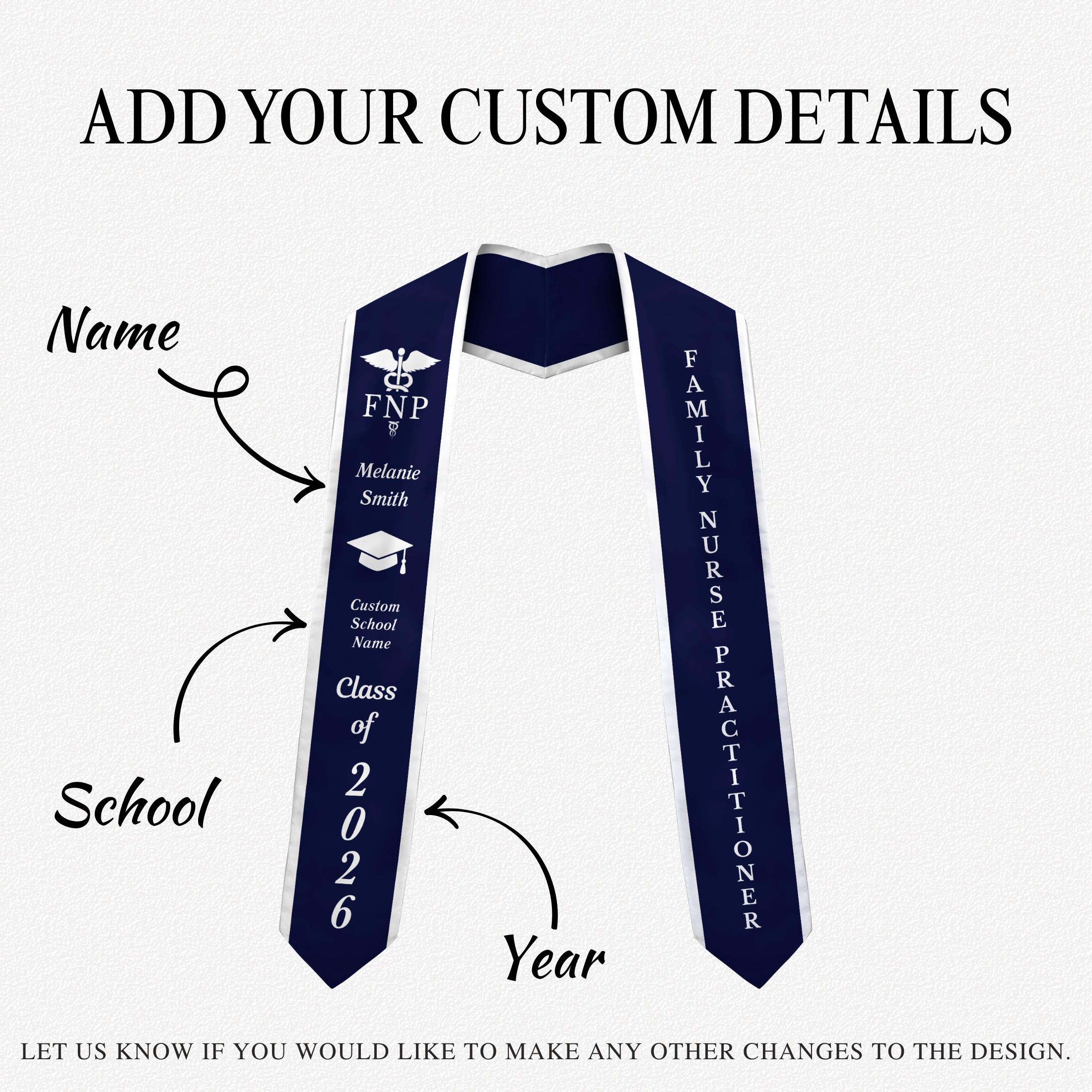Mfnp Grad FNP Graduation Stole Family Nurse Practitioner Grad Sash Class of 2026 ...