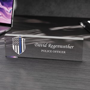 Police Officer Gift Law Enforcement Gift Police Retirement Nameplate Police Graduation Police Appreciation Thank you Officer Academy Gift
