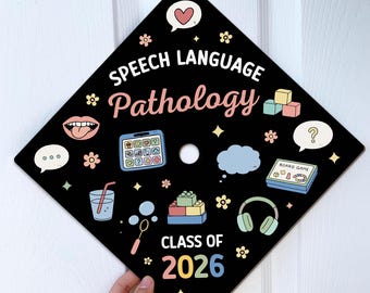 Speech Language Pathology Graduation Cap Topper SLP Grad Cap Decor