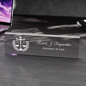 Attorney Desk Name Plate Attorney At Law Gift New Lawyer State Bar Admitted Christmas Esquire Gift Lawyer Appreciation Gift Juris Doctor