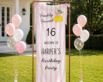 Freshly Turned Birthday Welcome Banner Freshly Age Birthday Decor