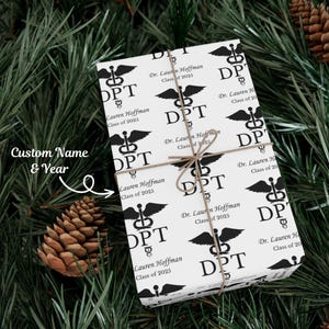 DPT Graduation Gift Wrap Paper Doctor of Physical Therapy Gift Wrapping DPT Graduate Dpt Gift White Coat Ceremony Physical Therapy DPT Paper