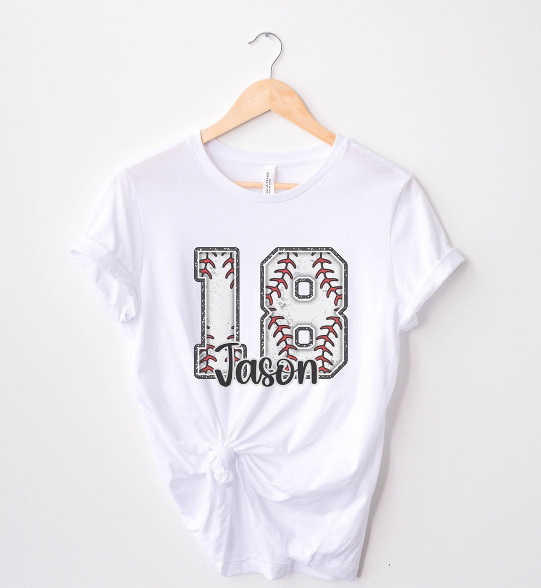 Baseball Name and Number Shirt, Custom Baseball Mom Tshirt, Baseball