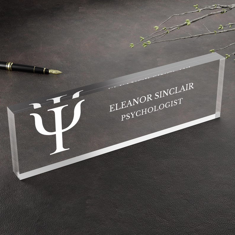 Gift for Psychologist Desk Nameplate Psychology Student Graduation Gift Therapist Office Decor School Psychologist Gift Psychology Desk Sign