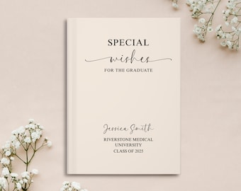 Graduation Advice and Wishes Book Custom Grad Party Guest Book Class of 2026