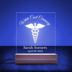 White Coat Ceremony Gift for Women Personalized Medical Student Gift for Men Pharmacy School PA White Coat Physical Therapy Doctor Keepsake