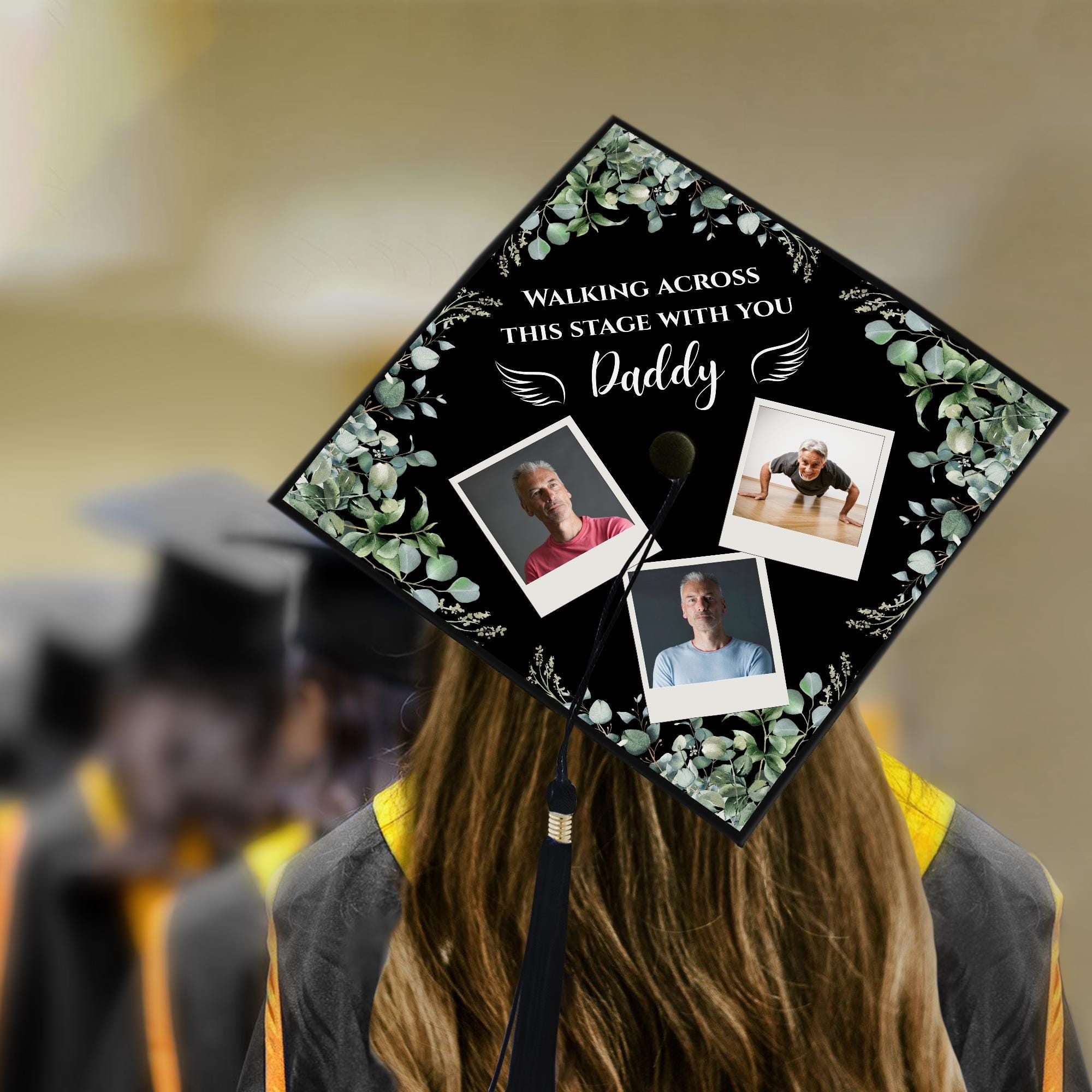 Memorial Graduation Topper Memorial Graduation Cap Topper Custom Photo Remembrance Grad Cap ...
