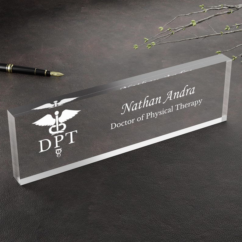 Doctor of Physical Therapy Desk Nameplate Custom DPT Gift Physical ...
