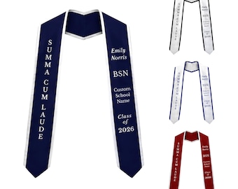 Summa Cum Laude Graduation Stole Custom Grad Sash