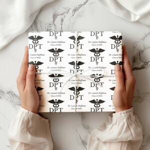 DPT Graduation Gift Wrap Paper Doctor of Physical Therapy Gift Wrapping DPT Graduate Dpt Gift White Coat Ceremony Physical Therapy DPT Paper